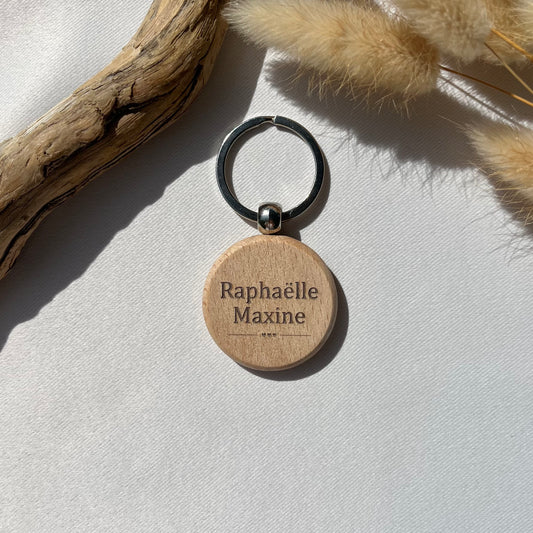 Porte-clés en bois personnalisé