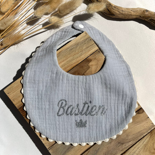 Bavoir personnalisé réversible