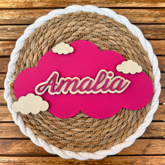 Plaque de porte en bois personnalisée