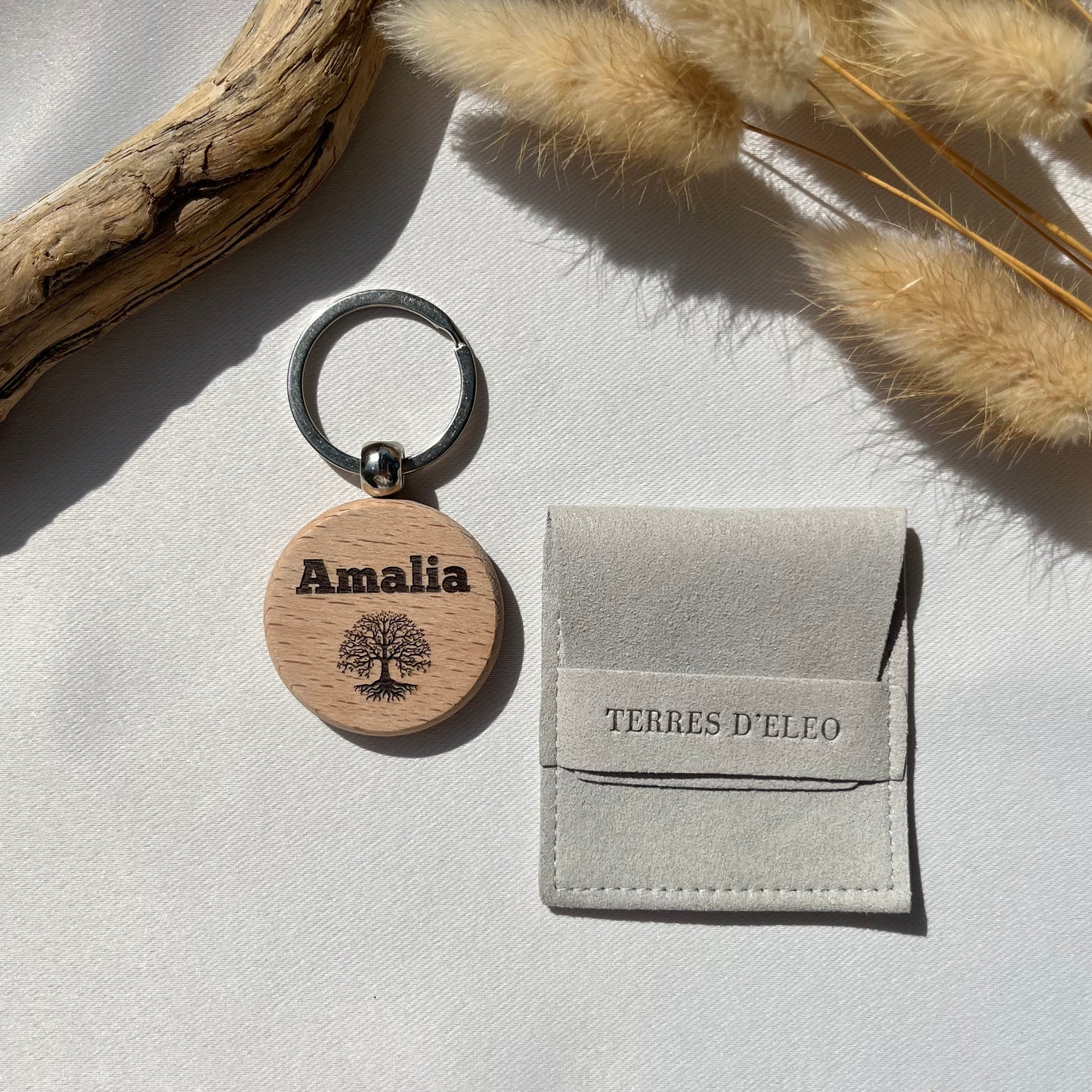 Porte-clés en bois personnalisé