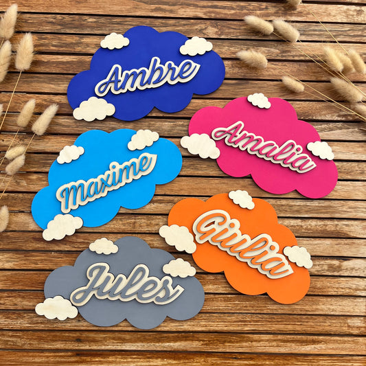 Plaque de porte en bois personnalisée