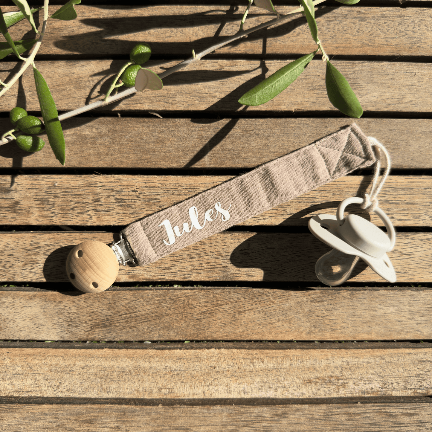 Attache tétine personnalisée