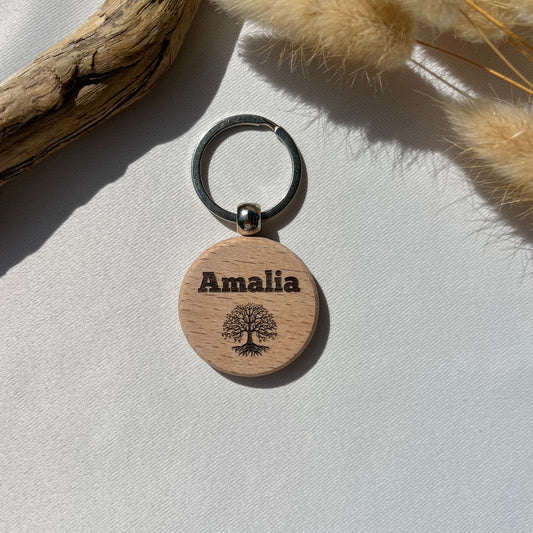 Porte-clés en bois personnalisé